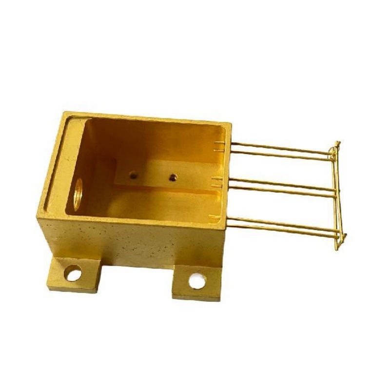 Serviço de chapeamento de ouro de peças de torneamento CNC para componentes a laser