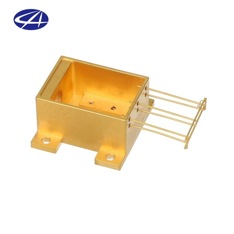 Serviço de chapeamento de ouro de peças de torneamento CNC para componentes a laser