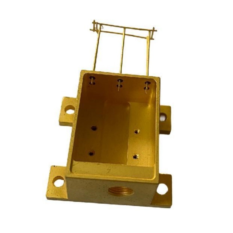 Serviço de chapeamento de ouro de peças de torneamento CNC para componentes a laser